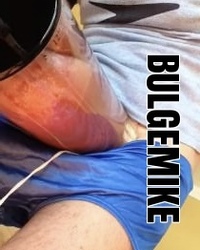 BULGEMIKE SALINE SILICONE BIG HUGE OVER PUMPED GIGANTIC MONSTER MONSTERMEAT BOXER BULGE!!!